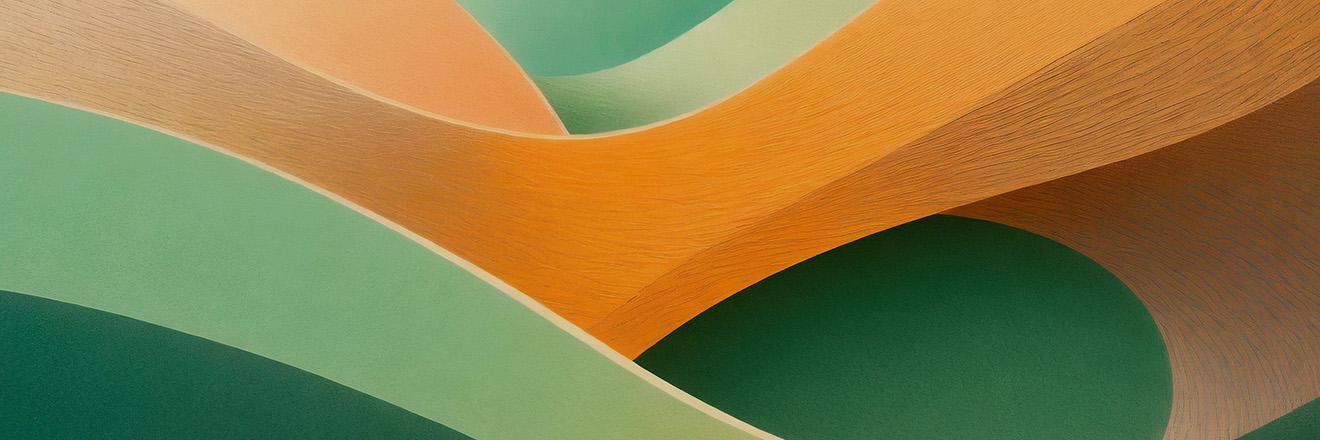 Background curves with shades of green and orange