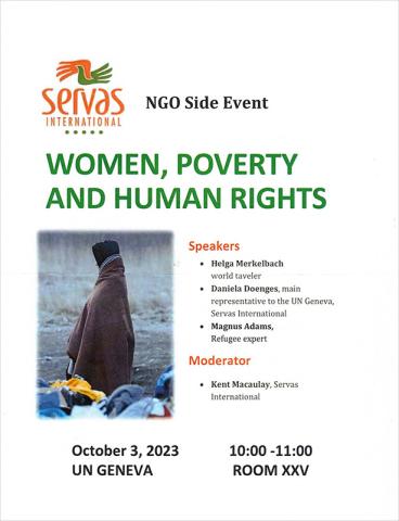 Women, Poverty and Human Rights poster