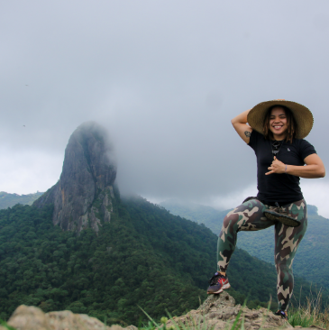ariel farfan, youth Brazil, on top of a mountain